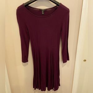 Purple Long Sleeve Dress